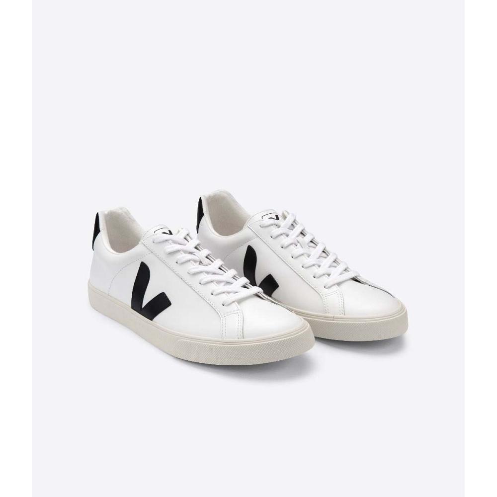 Veja ESPLAR LEATHER Sneakers Dames White/Black | BE 614VRW